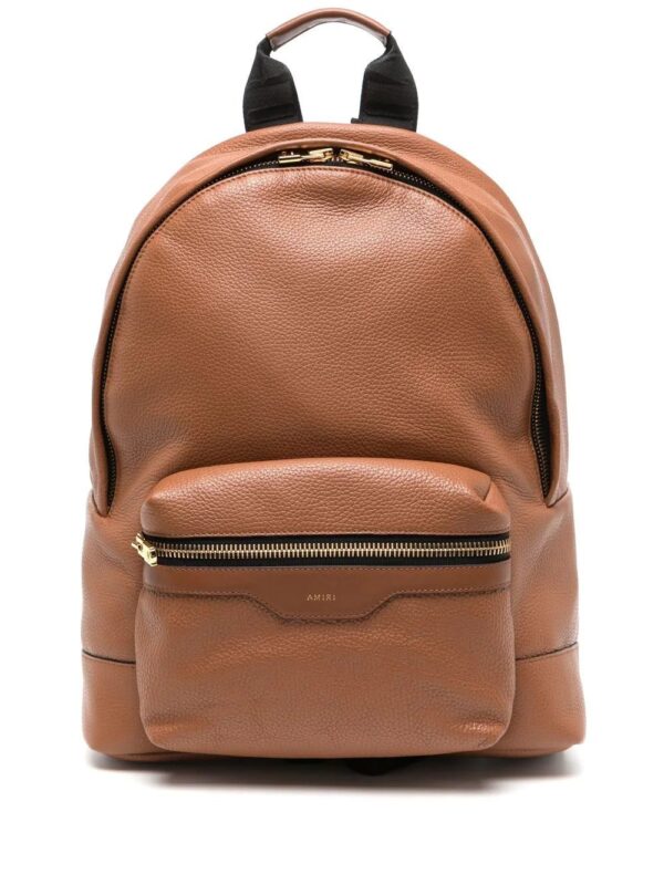 Amiri pebbled-effect zip-around backpack