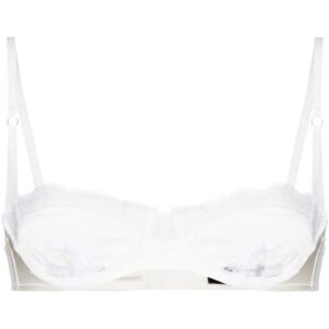 Kiki de Montparnasse  Lace Inset silk balconette bra