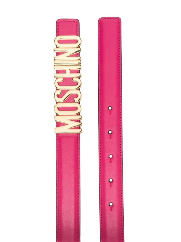 Moschino  logo-plaque leather belt - Image 2