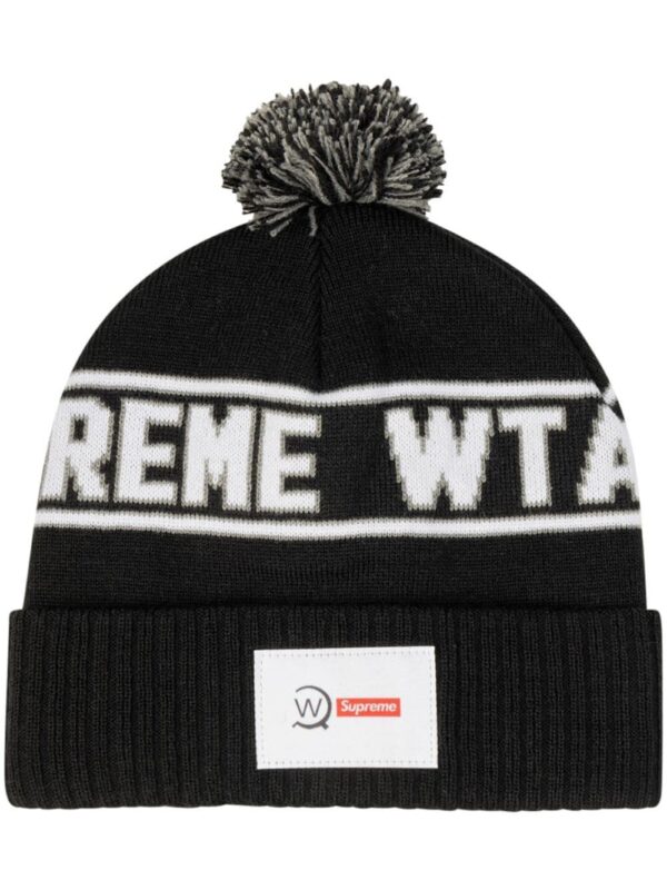 Supreme x WTAPS intarsia logo beanie