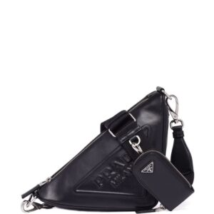 Prada  logo plaque shoulder bag