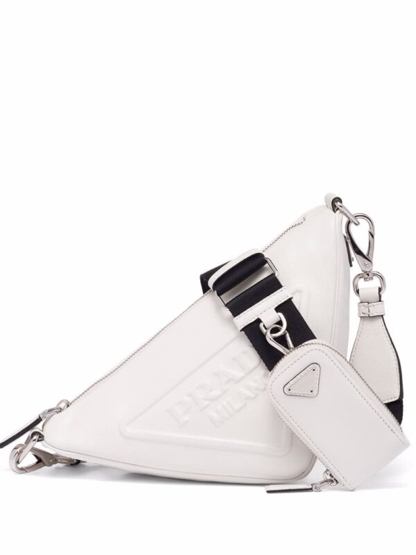 Prada logo plaque shoulder bag