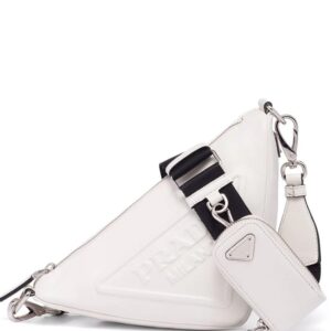 Prada  logo plaque shoulder bag