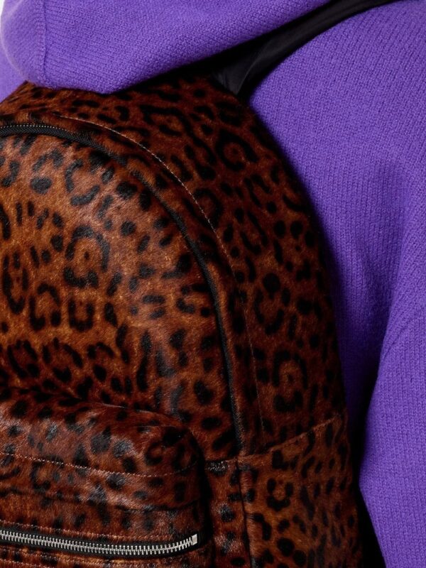 AMI Paris leopard-print zipped backpack - Image 5
