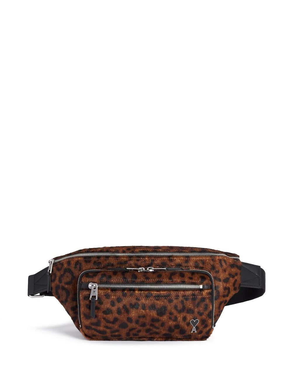 AMI Paris leopard-print belt bag