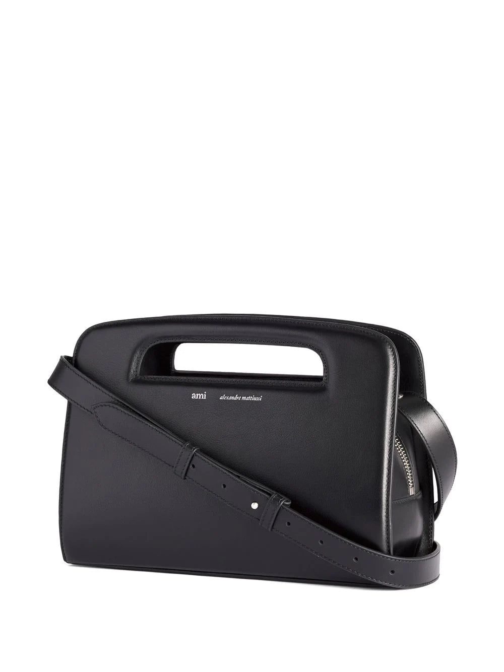 AMI Paris logo-stamp leather shoulder bag - Image 3