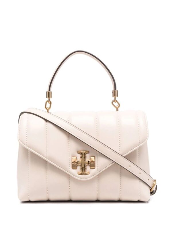 Tory Burch  logo-plaque quilted leather satchel bag