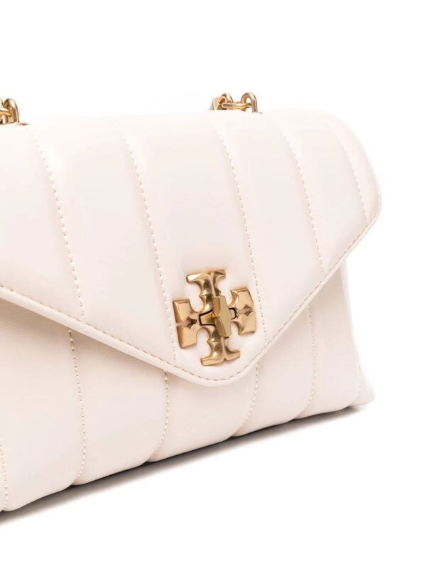 Tory Burch  logo-plaque quilted leather satchel bag - Image 3