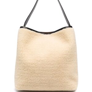 Stella McCartney large faux-shearling tote bag