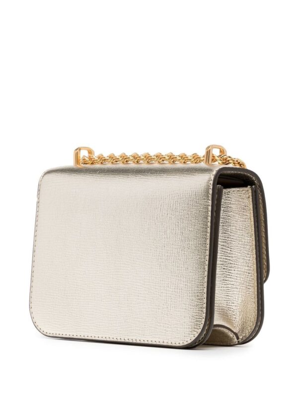 Tory Burch  Eleanor metallic-effect leather shoulder bag - Image 3