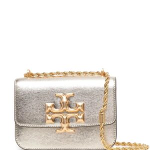 Tory Burch Eleanor metallic-effect leather shoulder bag