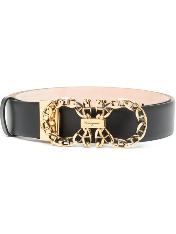 Ferragamo  gancini-buckle leather belt