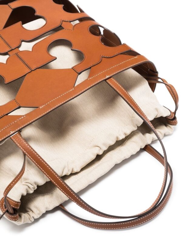 Tory Burch cut-out logo leather tote bag - Image 5