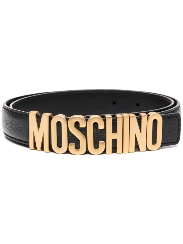 Moschino  logo-lettered leather belt
