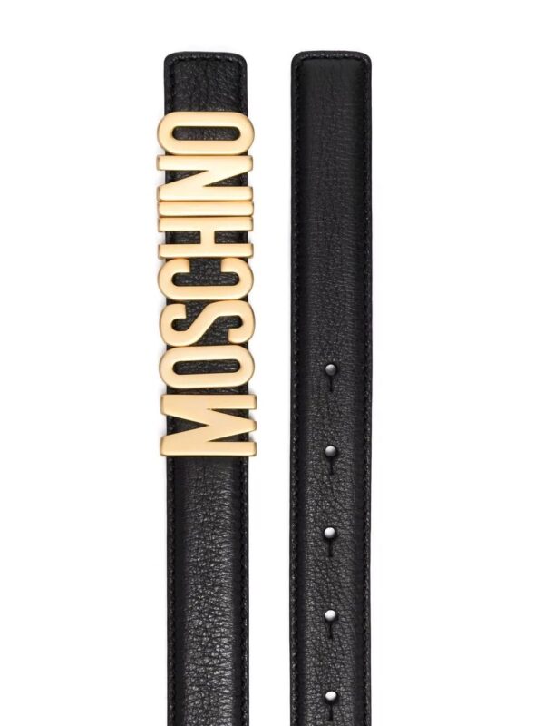 Moschino  logo-lettered leather belt - Image 2