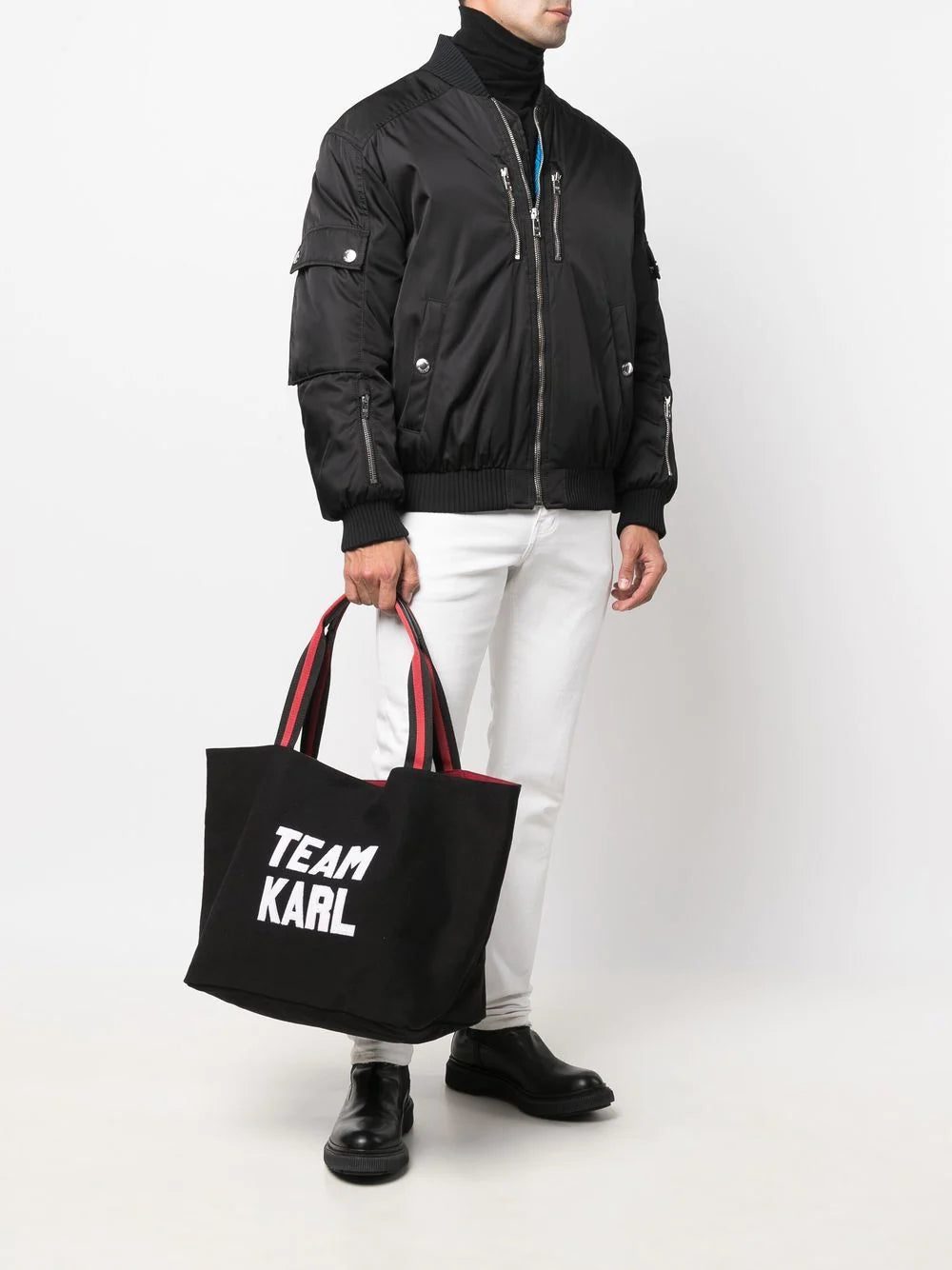 Karl Lagerfeld x Alled-Martinez logo-print tote bag - Image 2