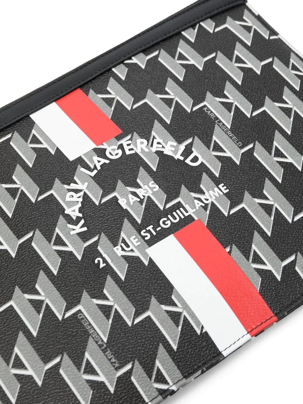Karl Lagerfeld small monogram-print clutch - Image 4