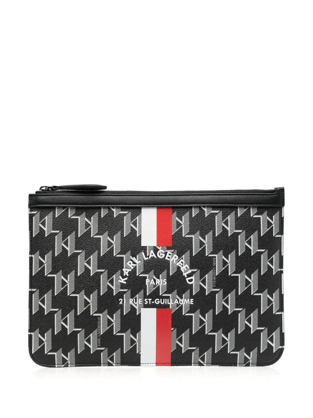 Karl Lagerfeld small monogram-print clutch
