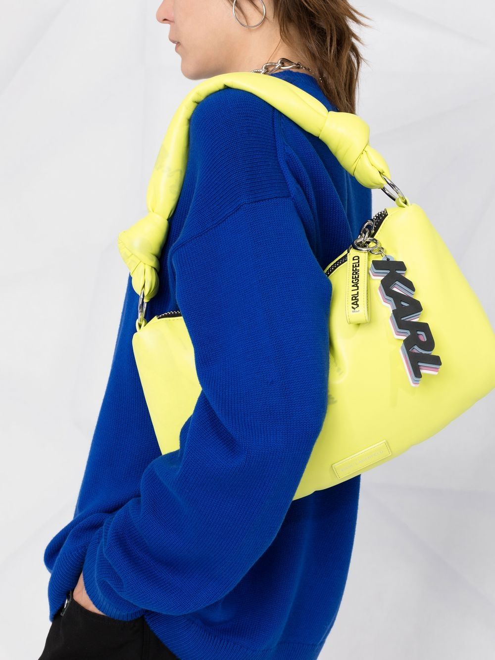 Karl Lagerfeld K/Knotted small padded shoulder bag - Image 3