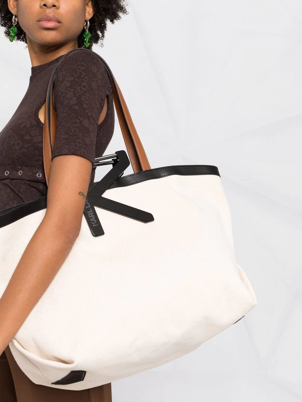 Karl Lagerfeld large K/Karl tote bag - Image 3