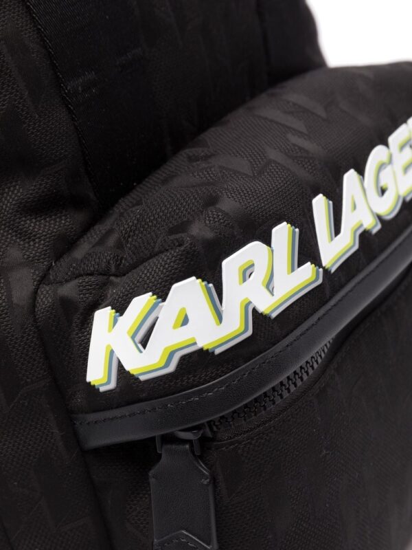 Karl Lagerfeld logo zipped backpack - Image 4