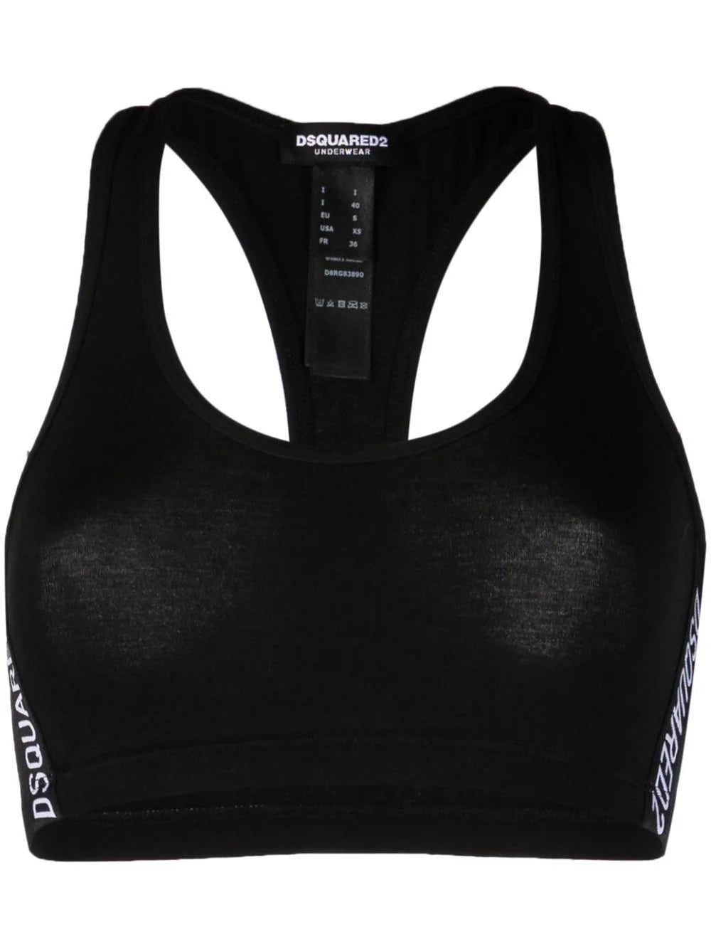 DSQUARED2 logo-tape sport bra