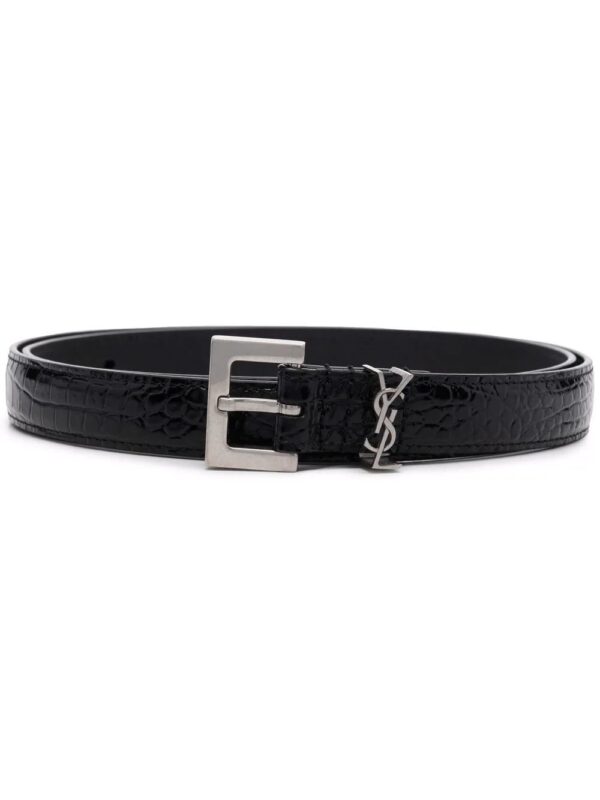 Saint Laurent  croc-effect belt