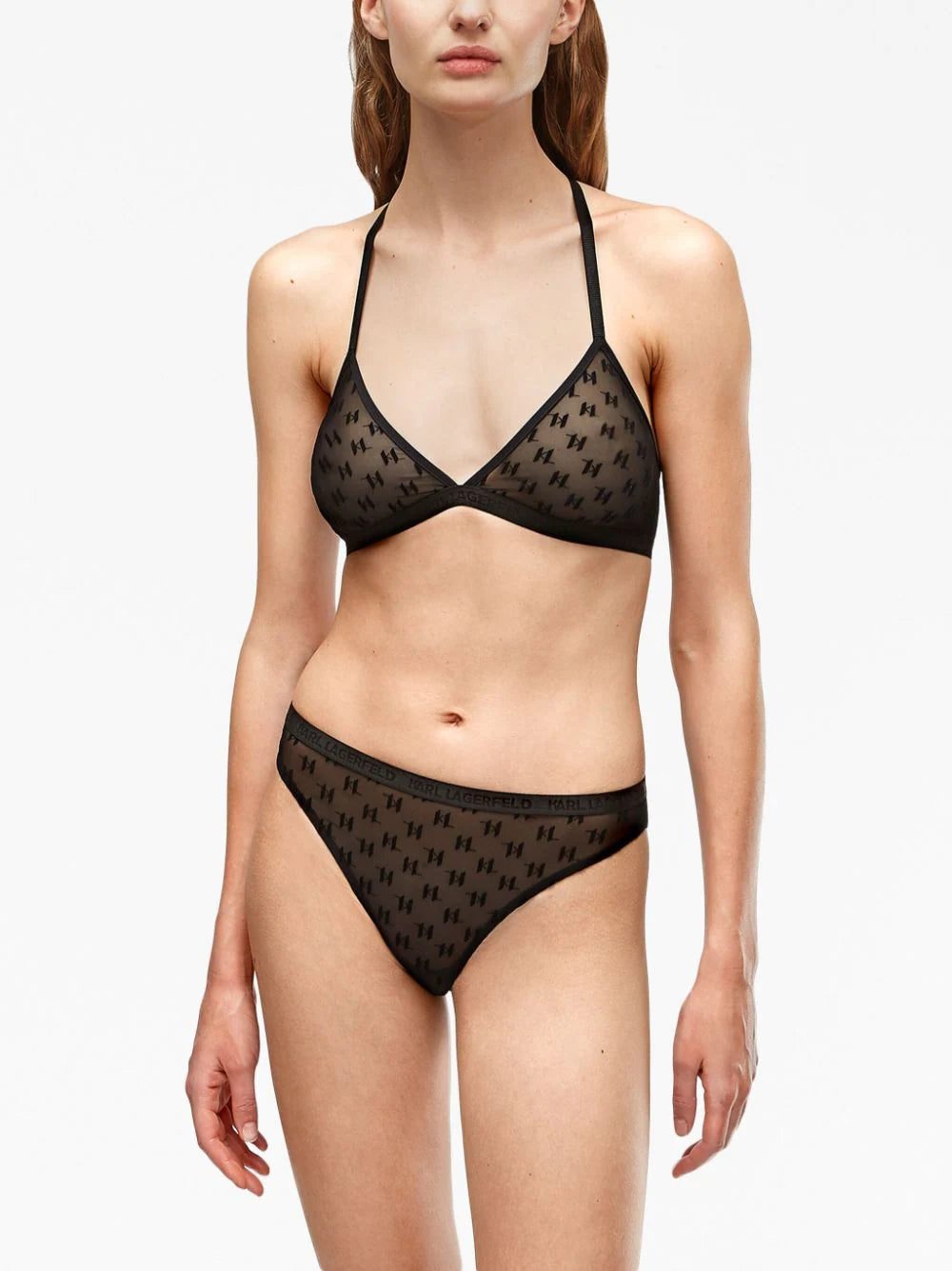 Karl Lagerfeld all-over logo-pattern bra - Image 3