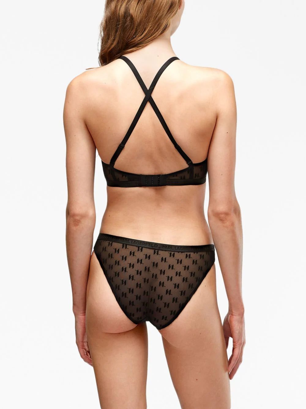 Karl Lagerfeld all-over logo-pattern bra - Image 2