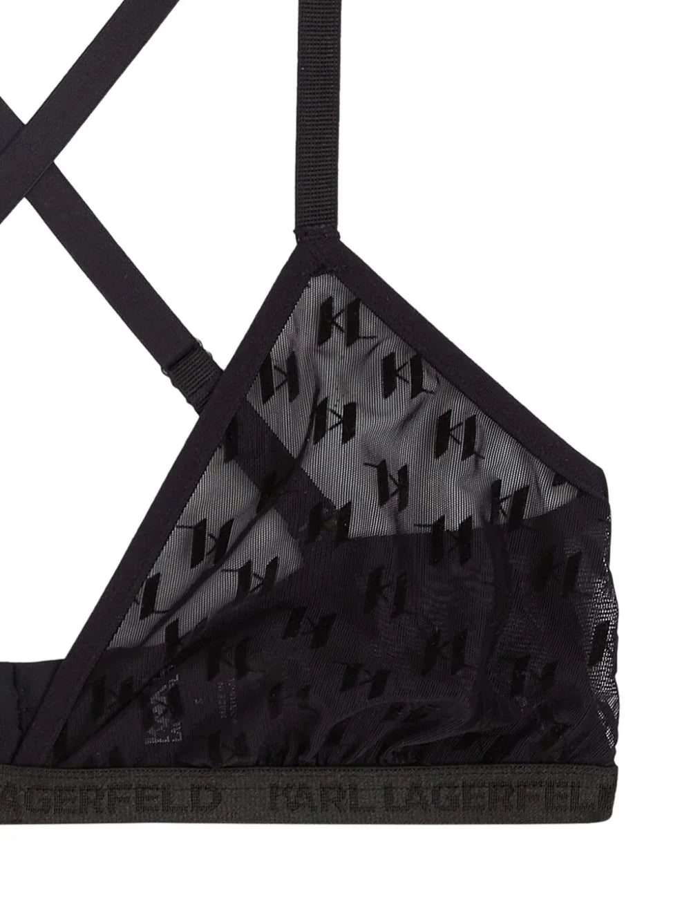 Karl Lagerfeld all-over logo-pattern bra - Image 4