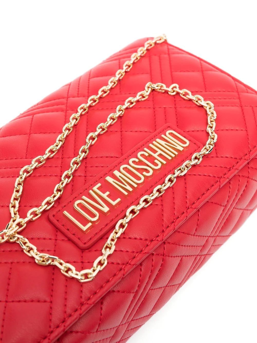 Love Moschino quilted logo-plaque shoulder bag - Image 4