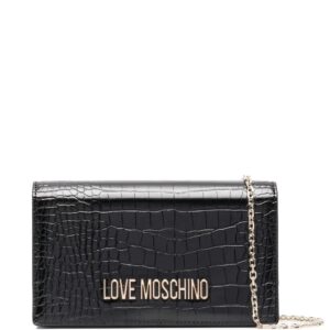 Love Moschino croc-effect wallet-on-chain