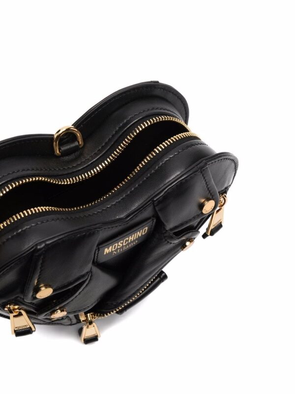 Moschino Heart Biker leather crossbody bag - Image 5