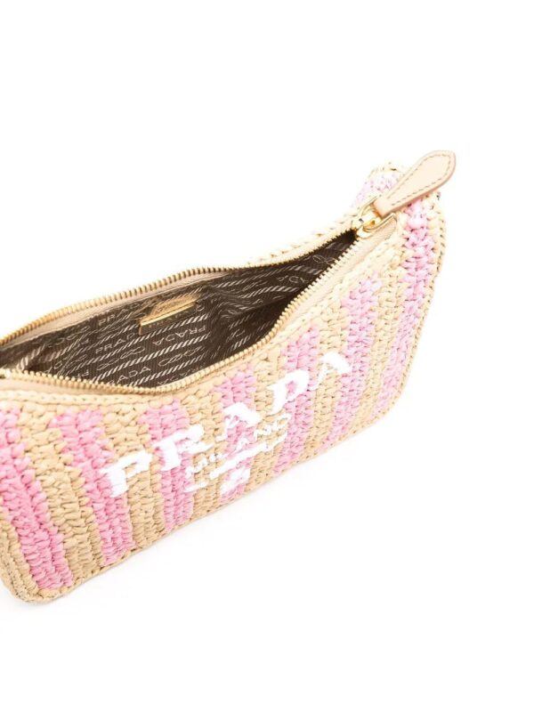 Prada  Re-Edition 2005 logo raffia crossbody bag - Image 4