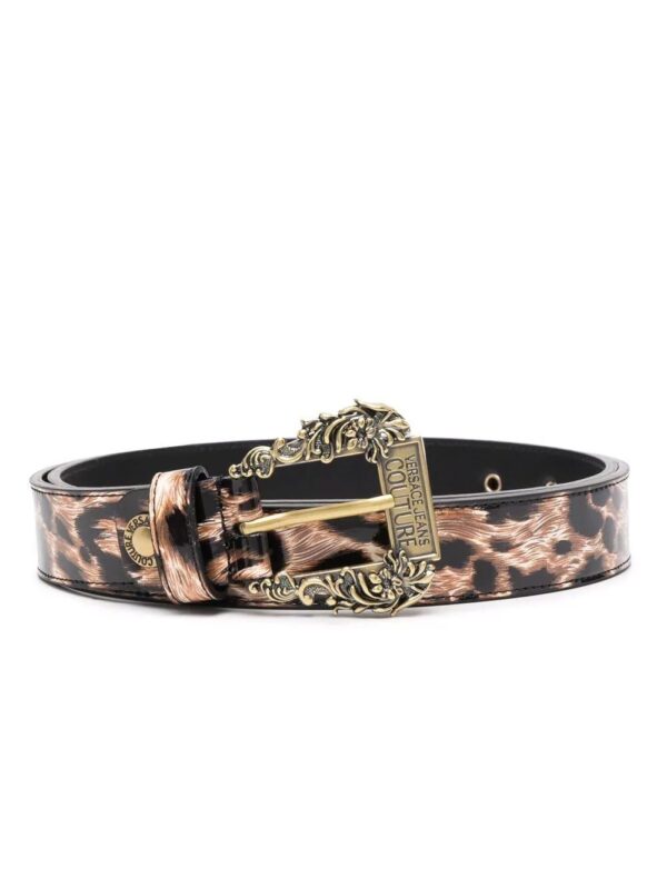 Versace Jeans Couture  engraved-logo buckle belt