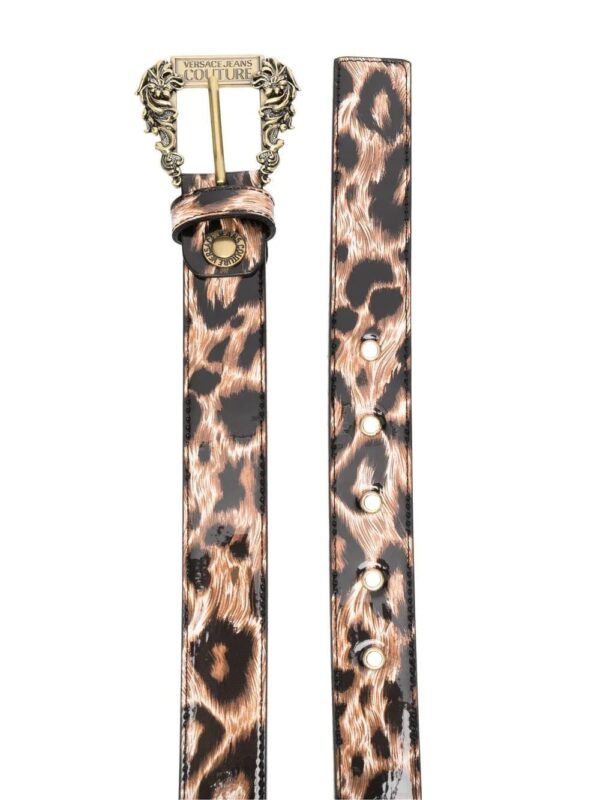 Versace Jeans Couture  engraved-logo buckle belt - Image 2