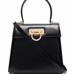 Ferragamo Gancini flip-lock leather bag