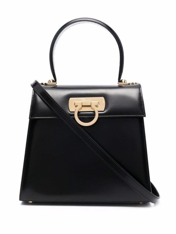 Ferragamo Gancini flip-lock leather bag