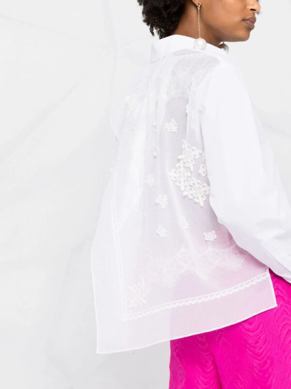 sacai  embroidered slim-fit shirt - Image 3