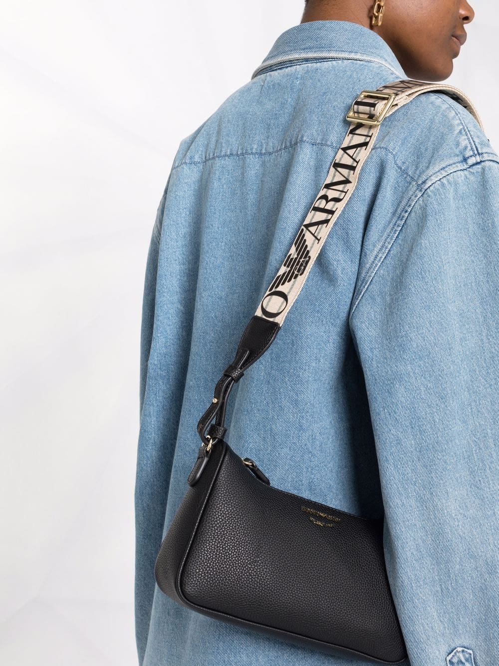 Emporio Armani logo-stamp shoulder bag - Image 3