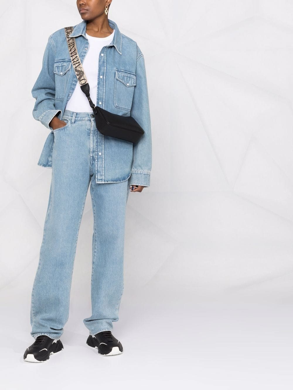 Emporio Armani logo-stamp shoulder bag - Image 2