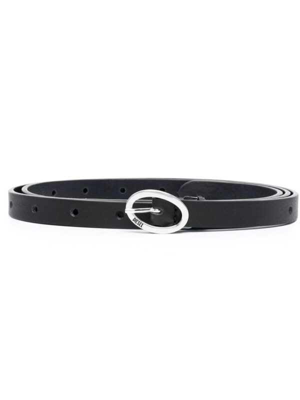 Diesel  slim debossed-logo leather belt
