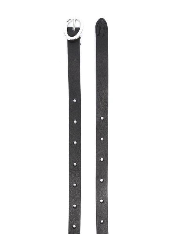 Diesel  slim debossed-logo leather belt - Image 2