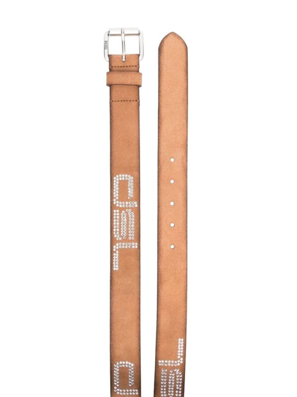 Diesel  crystal-logo leather belt - Image 2