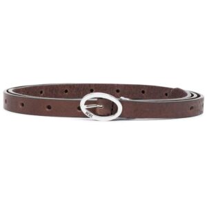 Diesel  slim debossed-logo leather belt