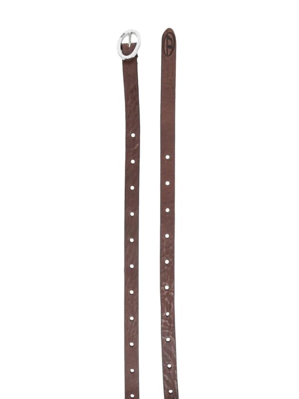 Diesel  slim debossed-logo leather belt - Image 2