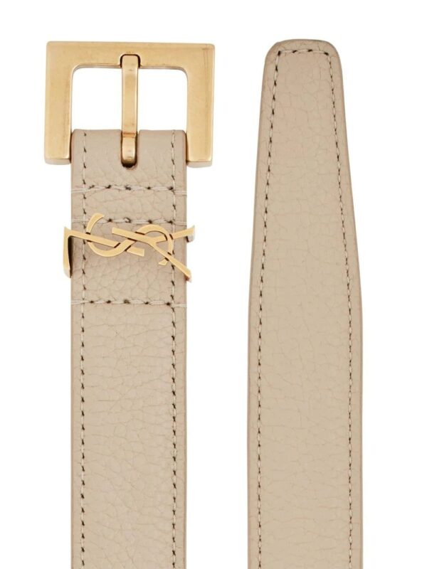 Saint Laurent  logo-lettering leather belt - Image 2