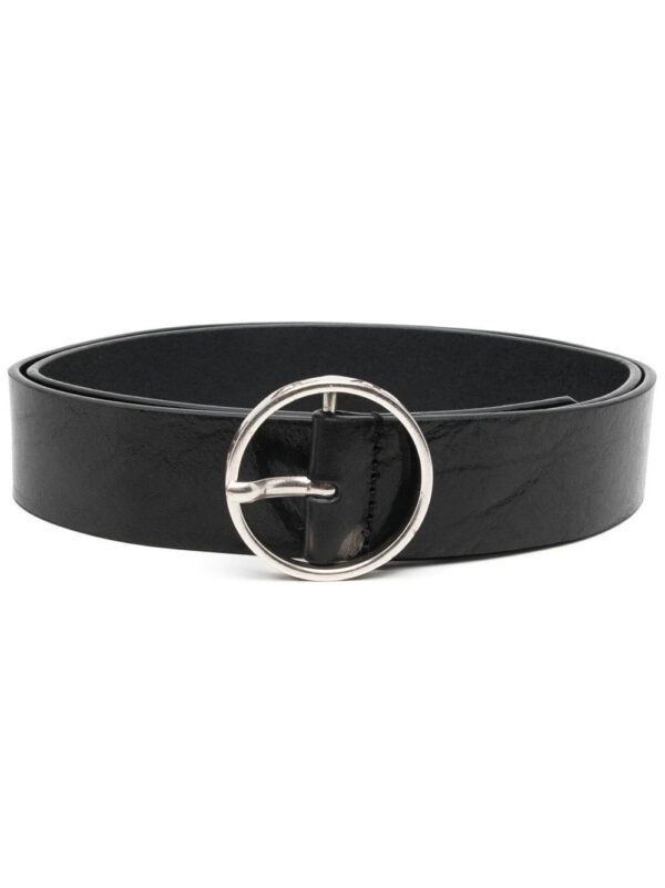 Diesel  round-buckle leather belt