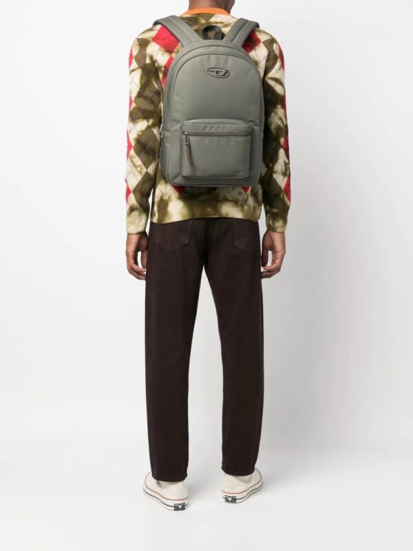 Diesel embroidered-logo zipped backpack - Image 2