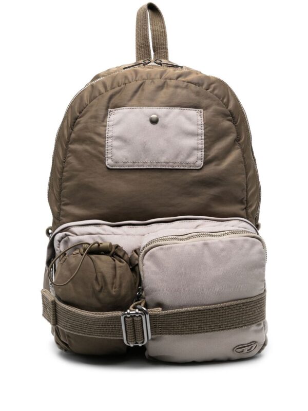 Diesel logo-plaque backpack